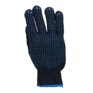 TAHA SAFETY Blue On Blue Dotted  Knitted Gloves