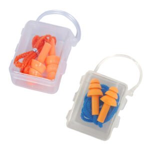 Earplug Silicone Orange Cord With Plastic Box 2001C 2 Colors