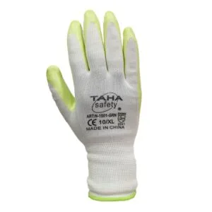 Taha Safety N1501 Green Nitrile Safety Gloves