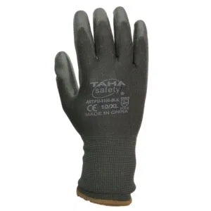 Taha Safety PU3105 Black PU Safety Gloves