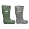 Gumboots steel toe green black